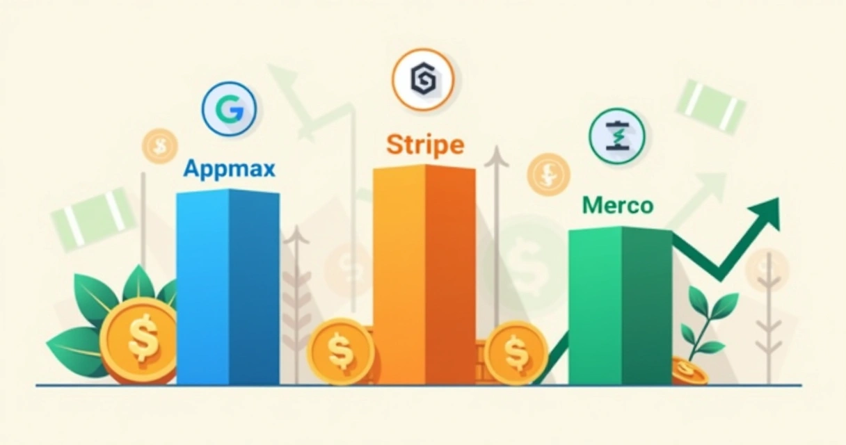 Taxas em Escala: Como Appmax, Stripe e Mercado Pago se Comparam