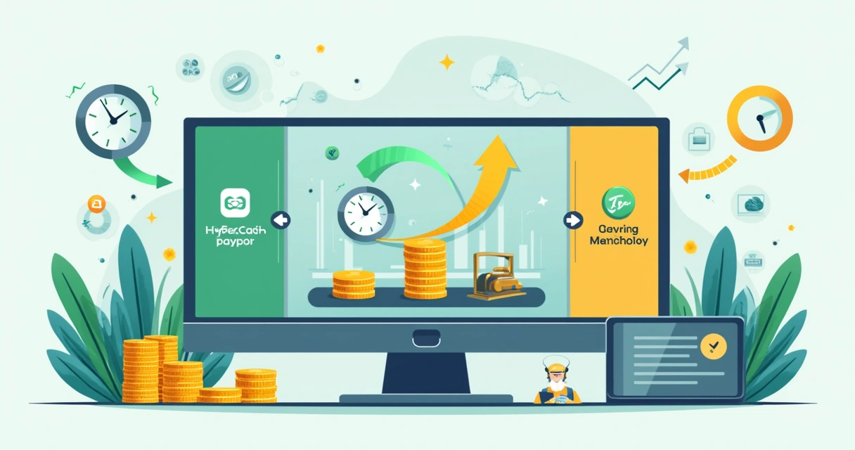 Ilustração corporativa flat comparando pagamentos instantâneos entre duas plataformas digitais